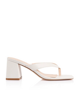 Verali Stoked Block Heel Thongs Chalk White