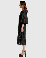 Fate + Becker Aurora Black Midi Dress