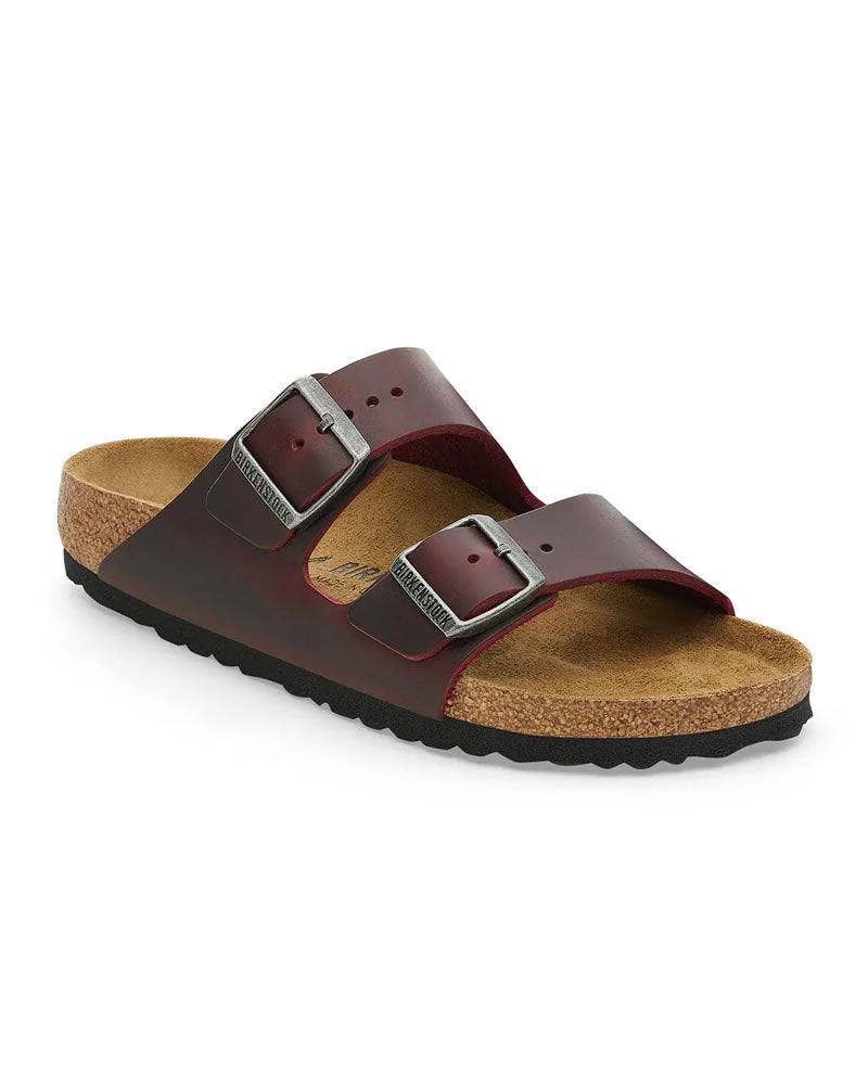 Birkenstock Arizona Zinfandel Oiled Leather 2 Strap Sandals