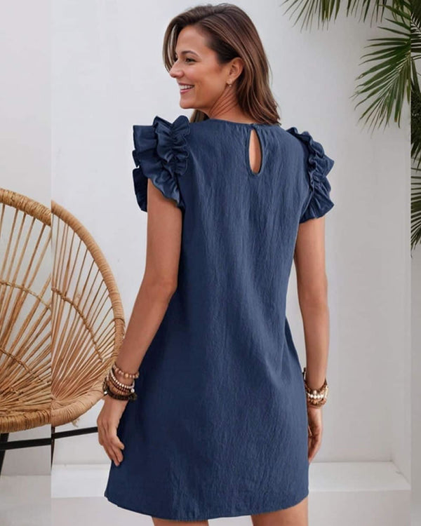  Mutig Zali Frill Sleeve Mini Dress