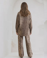 Mutig Callie Leopard Denim Jean Pants