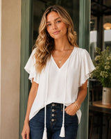 Mutig Ava Tassel Tie Top