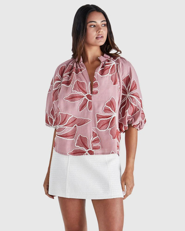  Sass Finley Top Pink/Red