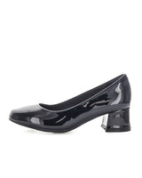 Wilde Sunter Black Patent Mid Block Heels