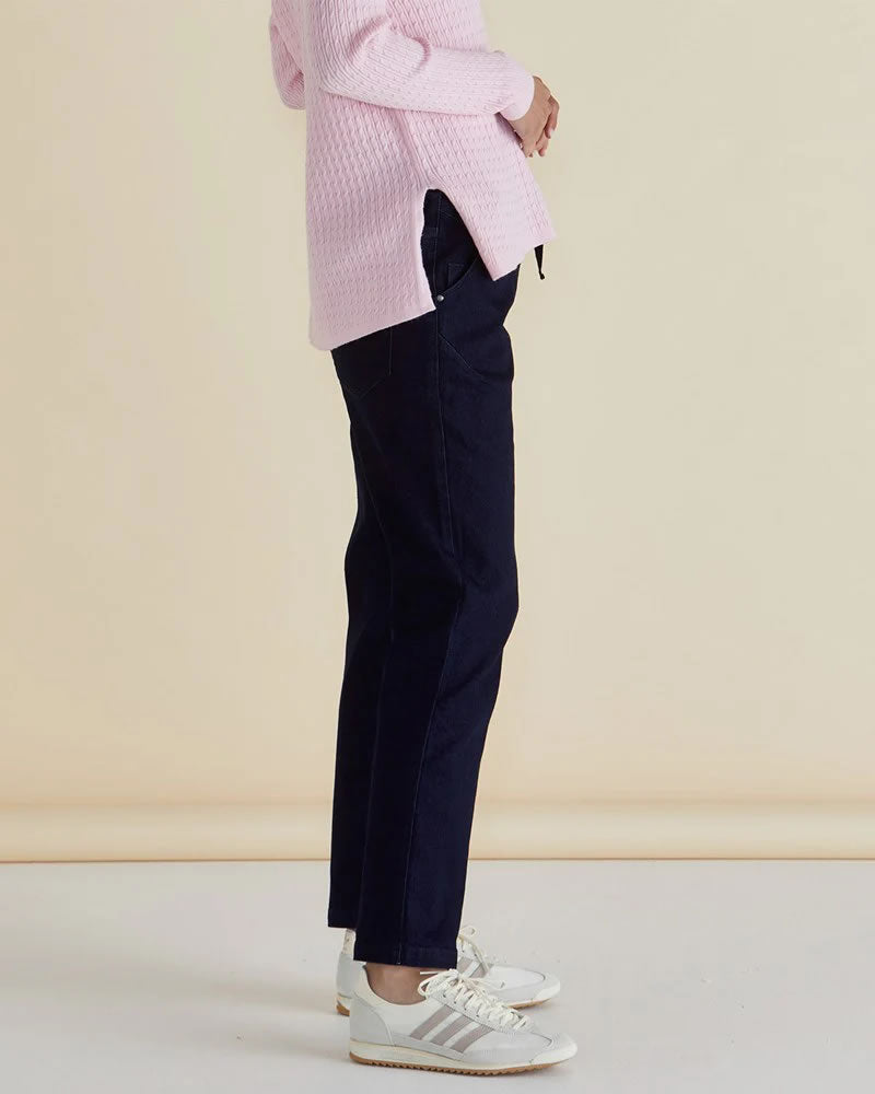 Betty Basics Harlow Denim Jogger Pants Indigo Blue Denim
