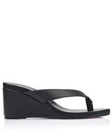 Verali Polly Black Wedge Thongs