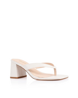 Verali Stoked Block Heel Thongs Chalk White
