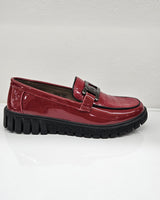 Just Bee Channa Patent/Croc Combo Chunky Loafers