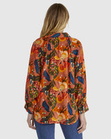 Sass Zelda Long Sleeve Top Desert Print