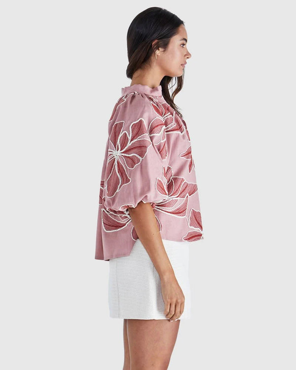  Sass Finley Top Pink/Red