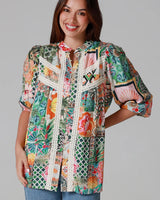 Dreamcatcher Amira Short Sleeve Blouse Multi Print