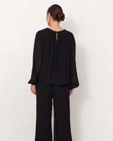 Adorne Candice Long Sleeve Top Black