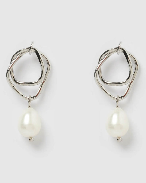  Izoa Serenity Earrings Gold. Rose Gold or Silver with Fresh Water Pearls