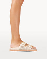 Billini Topanga Cream Raffia Weave Slides