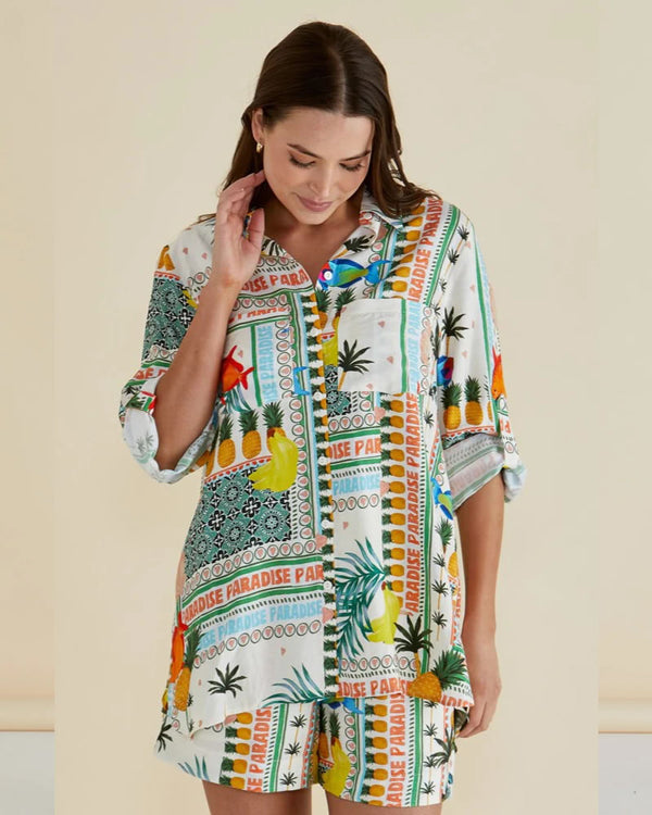  Betty Basics Mills Paradise Print Shirt