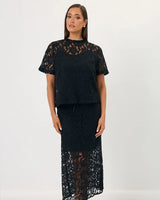 Adorne Mae Lace Midi Skirt