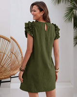 Mutig Zali Frill Sleeve Mini Dress