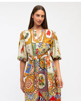 Label of Love Amalfi Mosaic Midi Shirt Dress