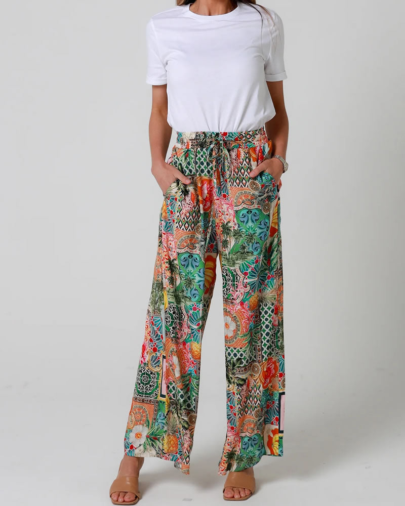 Dreamcatcher Amira Wide Leg Pants Multi Print