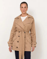 Adorne Paris Short Trench Coat
