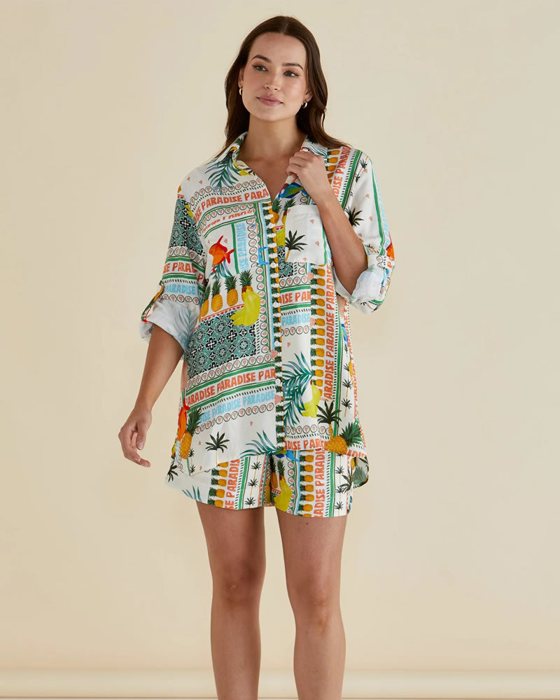 Betty Basics Mills Paradise Print Shirt