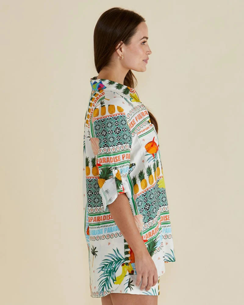 Betty Basics Mills Paradise Print Shirt