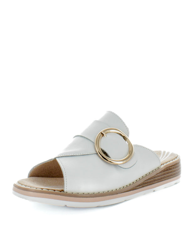  Just Bee Campina Leather Wedge Slides