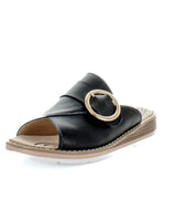 Just Bee Campina Leather Wedge Slides