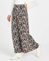 Sass June Wide Leg Elastic Waist Pant - Patchwork Floral Black Multi