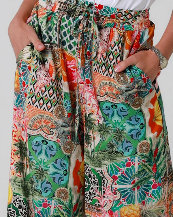  Dreamcatcher Amira Wide Leg Pants Multi Print