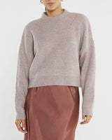Sass Innes Pointelle Jumper Pink Marle