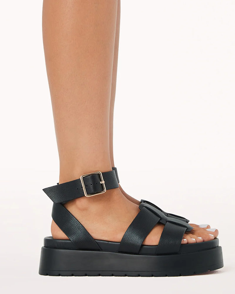Billini Ferrin Black Chunky Sandals