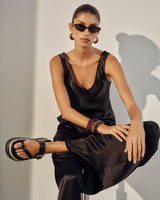 Billini Ameera Chunky Thong Slides Black