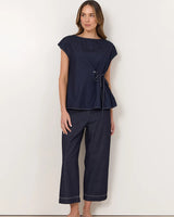 Adorne Lennox Tie Detail Top