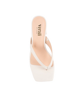 Verali Stoked Block Heel Thongs Chalk White