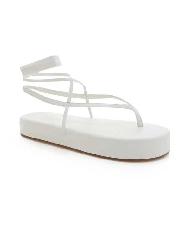  Billini Hanni White Platform Strappy Sandal