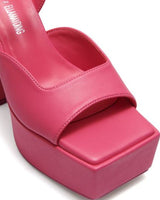 Therapy X Ella May Ding Dom Pink Chunky Platform Heels