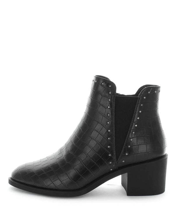  Wilde Shoes Sonya Black Croc Ankle boots