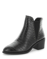 Wilde Shoes Sonya Black Croc Ankle boots