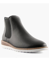 Just Bee Coach Leather Wedge Ankle Boots