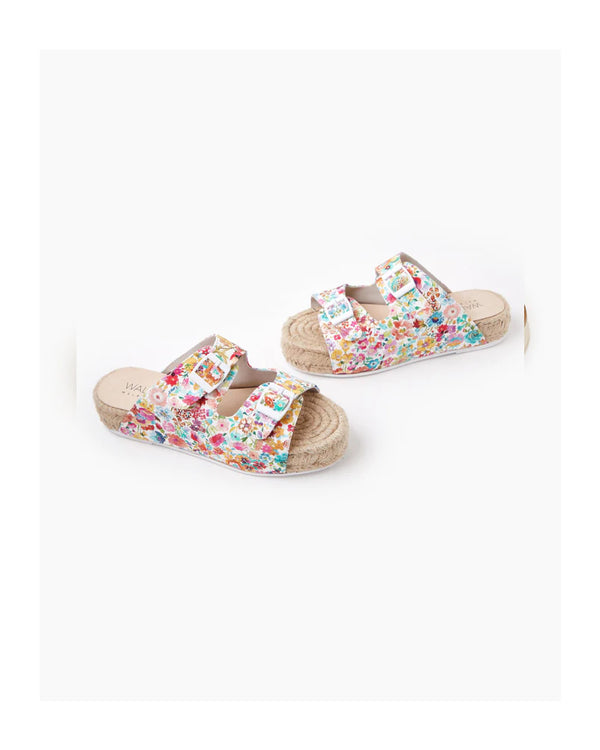  Walnut Shoes Molly Liberty Meadow Pink Espadrille Slides