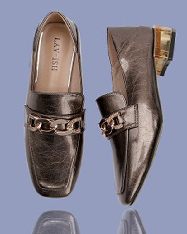  Lav-ish Emperor Low Heel Patent Loafers