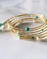 Pele Jewellery Wrap Bracelet Light with Beads Gold & Silver