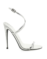 Rozalia X Billini The Naked Sandal Silver Scale Stiletto Heels